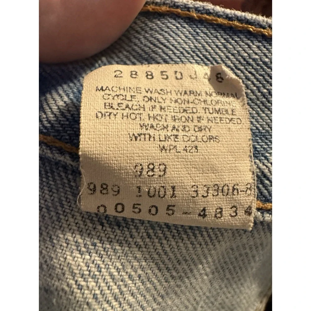 Levis 505 Jeans Mens 34x30 Y2K Light Regular Fit Straight‎ Leg Denim*